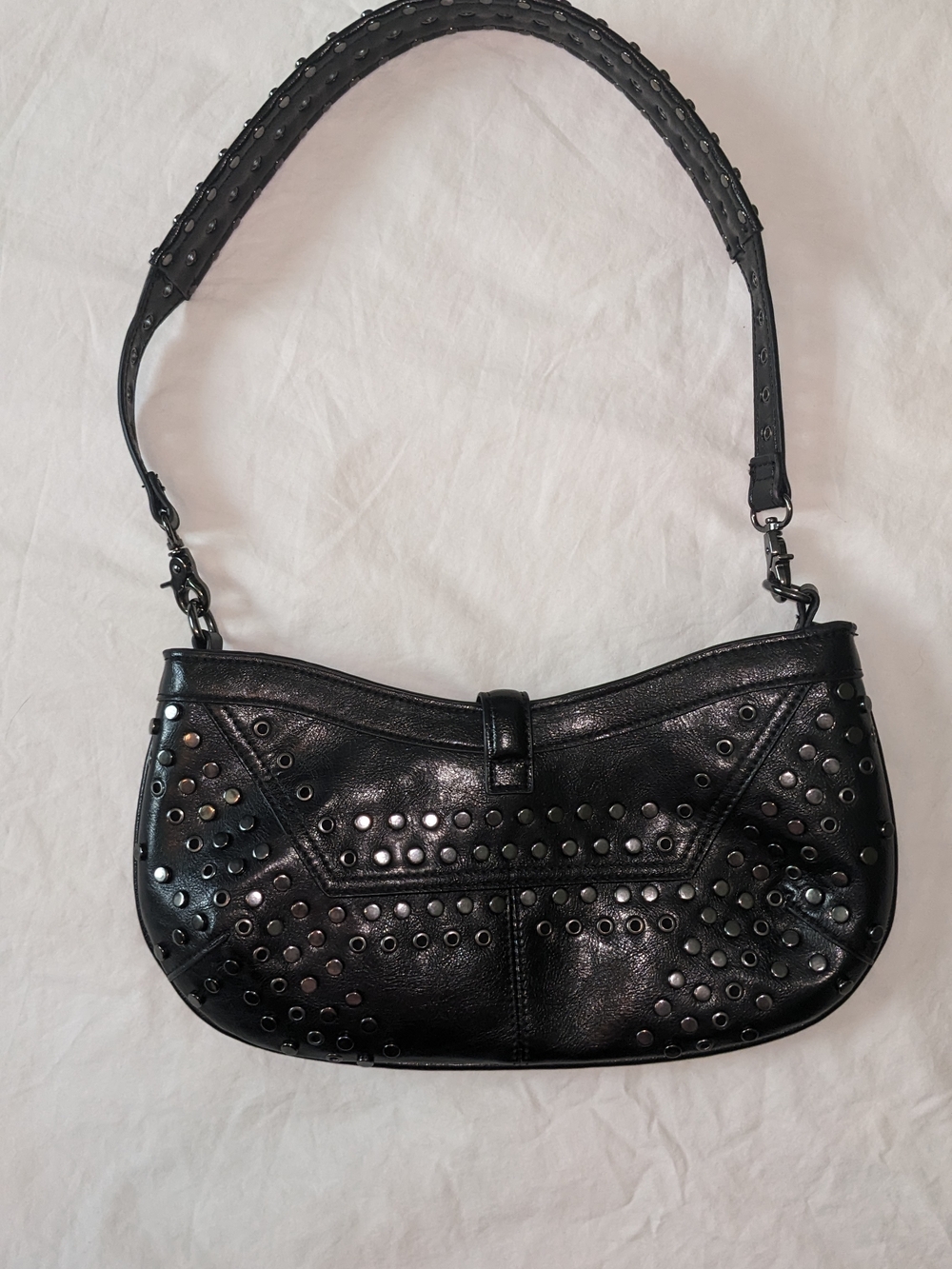 Zara Black Studded Women’s Shoulder Bag - Picture 4 of 8